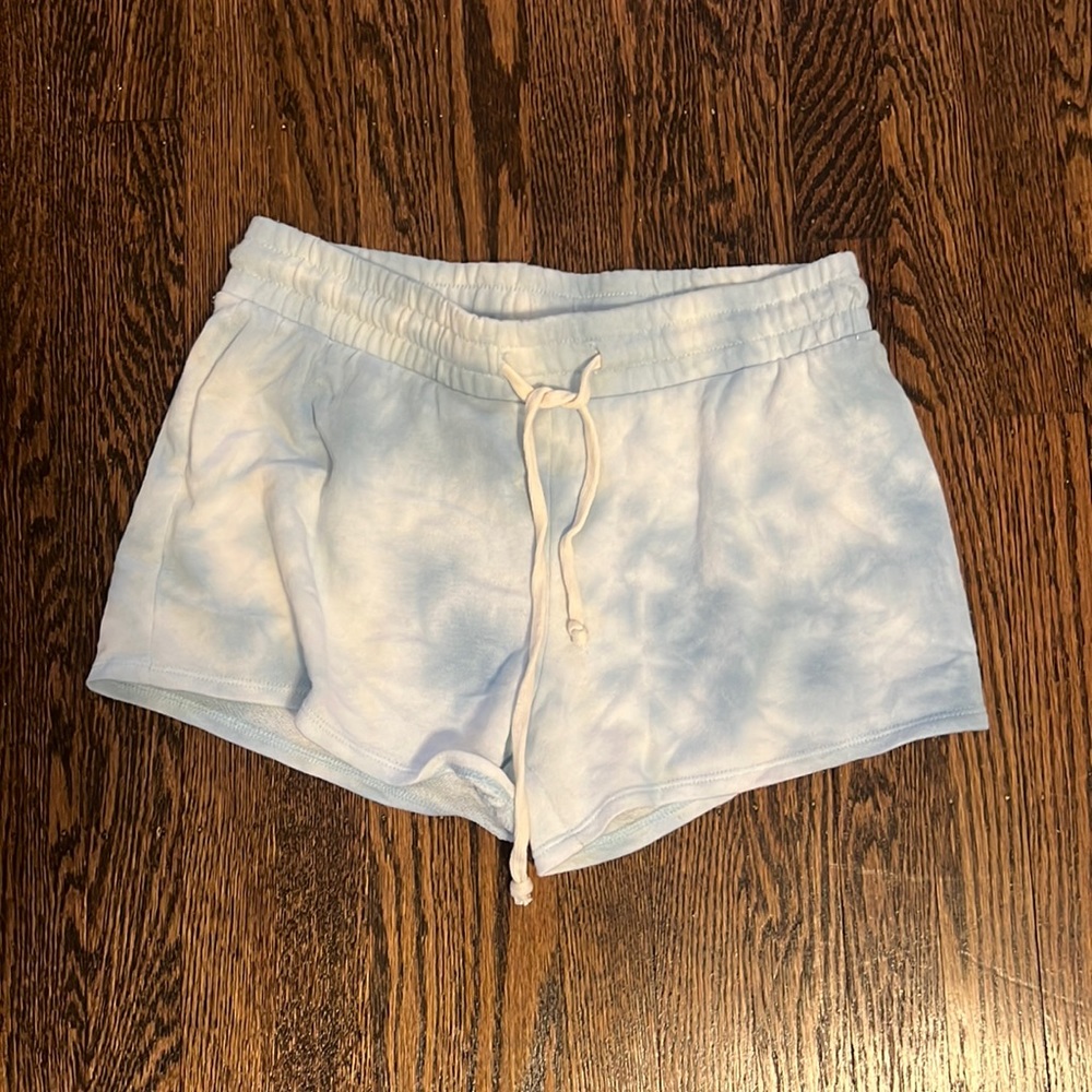 Alternative Blue & White Tie Dy Shorts